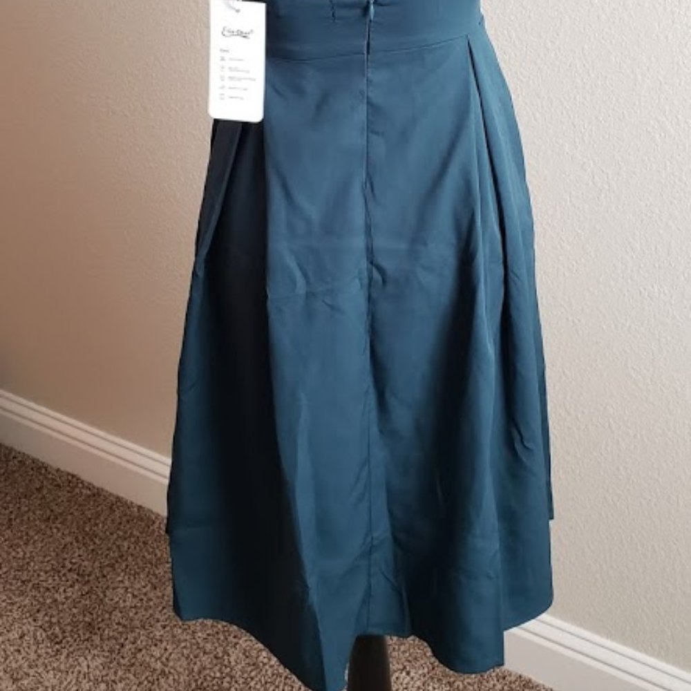 💕Host Pick💕 NWT Women's Teal Halter Dress sz Small - Picture 10 of 11